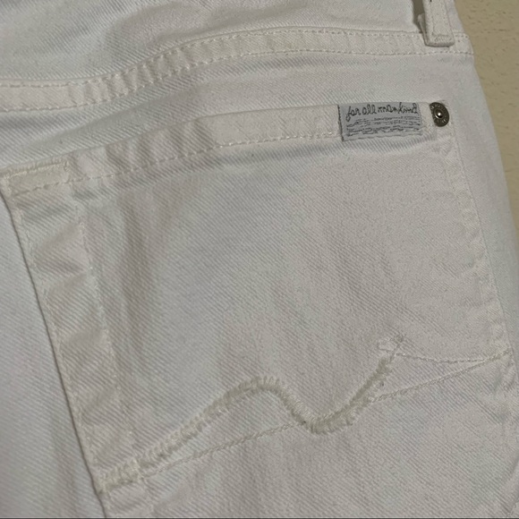 7 For All Mankind White Josafina High Waisted Jeans - Size 30 (EUC) - Picture 7 of 10